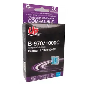 Ink cartridge Uprint T3AZUR BJ970CUP compatible cyan, 10 ml, 350-page yield, 1 pc