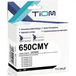 Картридж с чернилами Tiom для HP 650 CMY (CZ102AE) 8 мл цветной