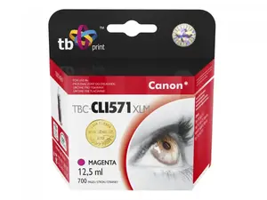 Картридж для принтера TB Print TBC-CLI571XLM для Canon, пигментные пурпурные чернила 12.5 мл, 1 шт