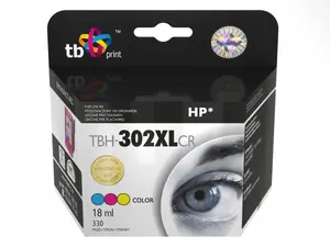 Картридж TB Print TBH-302XLCR для HP — пигментные 19 мл, 330 страниц, синий/фиолетовый/жёлтый, 1 шт
