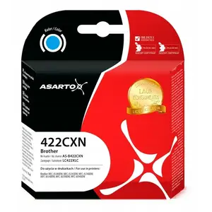 Картридж с чернилами Asarto для Brother LC422XLC 19 мл циан — ≈1500 стр.