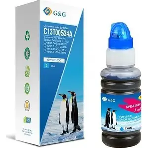 Картридж с чернилами g g совместимый с C13T00S24A NPR-E103C-70ml-B циан, 70 мл