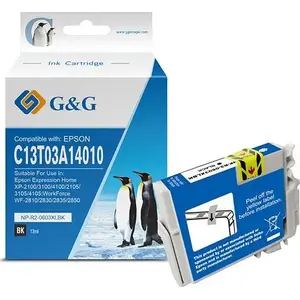 Картридж с чернилами g g NP-R-0603XLBK / совместим с C13T03A14010, 603XL — чёрный, 500s