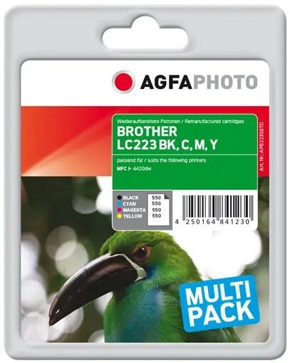 AgfaPhoto saderīgu tintes kasetņu komplekts melns