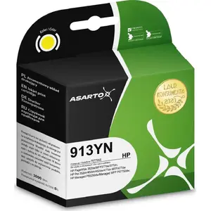 Картридж с чернилами Asarto F6T79AE для HP 913YN, совместимый, желтый