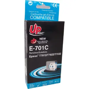 Tintes kasete Uprint E-701C Cyan — saderīgs aizvietotājs C13T70124010
