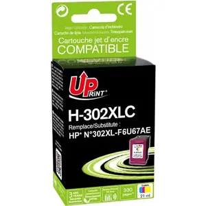 Ink Cartridge Uprint H-302XLC (Tusz F6U67AE) cyan compatible for laser/inkjet printers