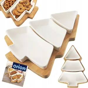 Porcelain snack bowls ORION WHITELINE set, 4 pieces, 28 cm