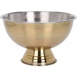 Decorative Home Gold Steel Footed Bowl 39.5 cm — Dekoracja domu