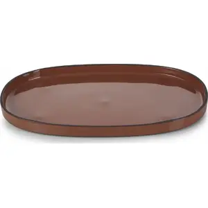 Сервировочный полумисок Revol CARACTERE 35x21 см Корица керамический