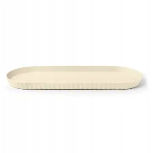 Bolesławiec oval serving platter 51 x 20.5 cm cream - MINERVA