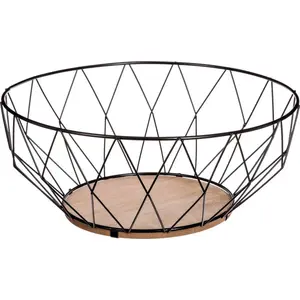Metal fruit basket stand 5_five 150039A black — kitchen countertop organizer