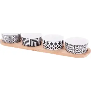 Porcelain ramekin set Excellent Houseware KO588143 — 4 pieces with saucers