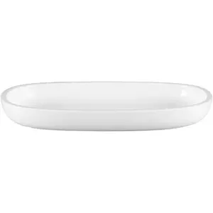 ORION STONE serving platter 23×15 cm white - ceramic tableware