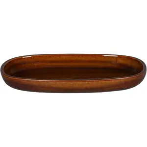 Pasniegšanas šķīvis Step into Design STONE 23×15 cm dzintara