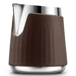 Jug Sage Pro Control Jug — universal milk/jug 0.42 L, stainless steel & brown, 104×84×84 mm