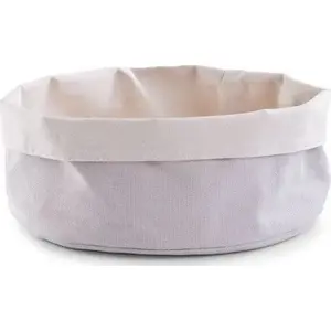 Bread basket ZELLER cotton 25×13 cm cream