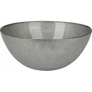 Glass Salad Bowl KOOPMAN 21 cm, silver finish