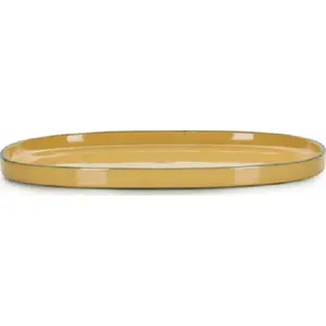 Pasniegšanas šķīvis Revol CARACTERE 35x21 cm Kurkuma keramikas