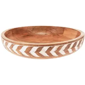 Serving Wooden Bowl Vilde 30.5 cm 2.5 L — for snacks, salads, fruits