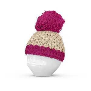 Egg cup FiftyEight Mützchen in ivory/fuchsia — ceramic tableware set