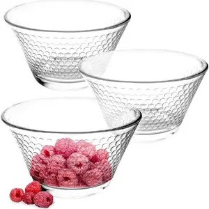 Glass bowl set 3 pcs 300 ml – Excellent Houseware round serving bowls