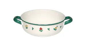 Augļu trauks RIESS R-0443-049, emaljēts tērauds, apaļš, Ø14 cm, H 64 mm, 0,85 L