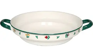 Augļu trauks RIESS R-0220-049 — apaļš emaljēts tērauds, Ø 28 cm, augstums 71 mm, 3 l