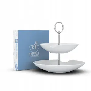 Deep two-level dinner plate set FiftyEight FIFTYEIGHT Food-Tempel 2 Stufig – deep plates