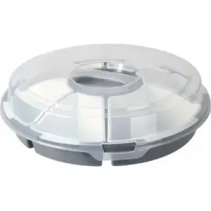 Serving Plate with Lid KOOPMAN KO426466 — 33 cm diameter, covered snack platter