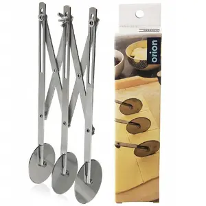 HENDI stainless steel pastry spacing marker with 3 blades, triple wheel 25 cm