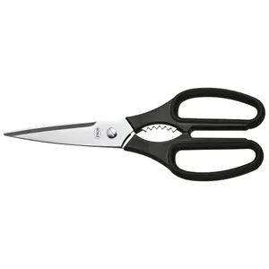 Kitchen scissors RÖSLE RS96290, stainless steel blades, 100 mm length, black handle, universal