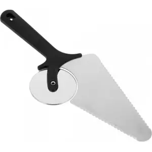 Pizza wheel and server 2-in-1 Brunbeste BB-1678 — pizza cutter with spatula