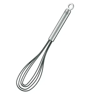 Flat whisk RÖSLE 95656 — silicone and stainless steel, 65 mm width, 265 mm length