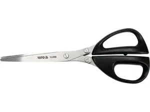 Kitchen scissors YATO YG-02368, universal stainless steel blades, 200 mm, black handle