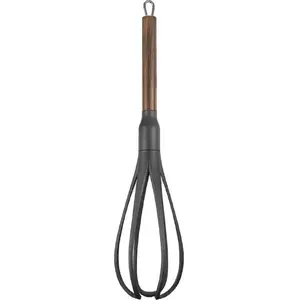 BRABANTIA wooden hand whisk / egg beater 141043 — thermoplastic handle, manual kitchen whisk