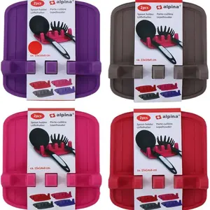 Kitchen utensil holder set 2 pcs ALPINA, red — spoon and utensil holders