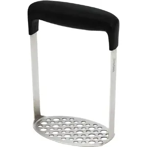 Potato masher KingHoff KH-1270, stainless steel head and ergonomic handle