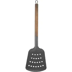 Kitchen slotted turner ORION WOODEN thermoplastic 140353 for flipping serving lifting