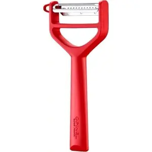 Mizas skrāpis Opinel Obieraczka Peeler T-Duo Polymer Red — Opinel 002429, polimēra rokturis, sarkans