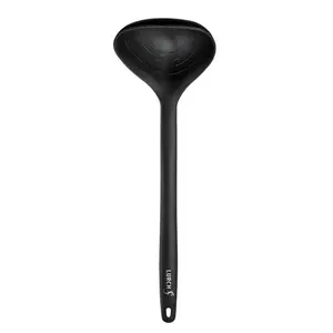 Kitchen skimmer Lurch 221603 — nylon and silicone, black, 290 mm, hanging loop