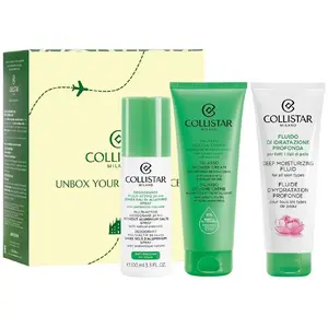 Body scrub with Sea Salt Collistar Talasso-Scrub 150g + IDROATTIVA+ Fresh Moisturizing Water Cream 15ml + Deep Moisturizing Fluid