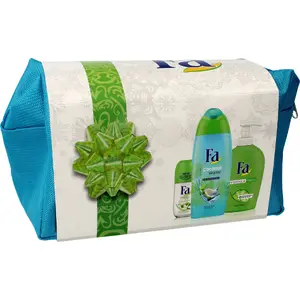 Подарочный набор Fa — косметичка с гелем для душа Coconut Water 250 мл, роликовым дезодорантом Fresh 50 мл, мылом Hygiene 250 мл