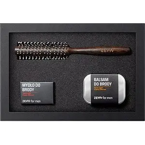 Beard Care Set Zew for Men — beard soap 85 ml, beard balm 80 ml, hair & beard roller