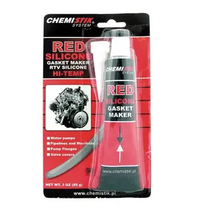 Силиконовый герметик Chemistik 85 г, красный, модель 42040