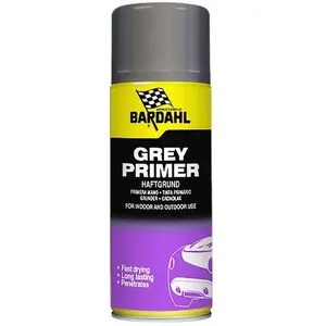 Primer spray Bardahl Grå Primer 400 ml — Bardahl 64004, gray aerosol primer for surface preparation