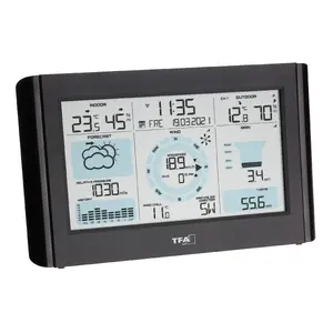 Электронный термометр для помещений и улицы TFA 35.1161.01 — °C, питание AA, 226×30×138 мм, чёрный