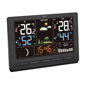 Weather station TFA Season 2 Black — indoor/outdoor thermometer & hygrometer, barometer, AA battery
