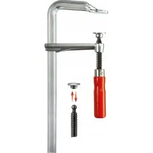 Струбцина винтовая Bessey GZ 120/60 мм стальная для мастерской, захват 120 мм, раскрытие 60 мм