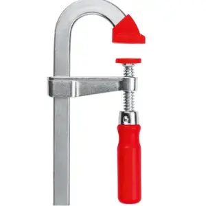 U-clamp Erdi LMU15/5 — 15 cm opening, stainless steel, red